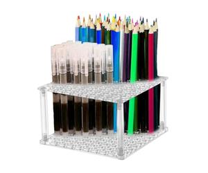 Générique Paint Brush Holder - 96 Hole Marker Container | Acrylic Marker Organizer | Desktop Pen Holder | Acrylic Desktop Pen Storage Rack for Modeling Tools Paintbrushes