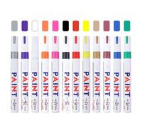 Générique Paint Marker Pens - Painting Pens | Paint Markers for Canvas | Quick Dry Oil-Based Art Supplies Waterproof Craft Pen | 12 Permanent Waterproof Pen, Paints Markers Canvas Mug Rock Painting