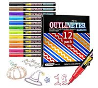 Générique Paint Marker Set, 12/18 Piece Quick-Drying, Precision Multi- Pens, Professional Colored Marker Pack, Fine Tip Art Supplies with Modern Style, Tool for Journaling and School Projects