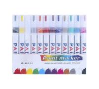 Générique Paint Markers, Permanent Oil Based Pens, 7.2x5.63in Quick Dry Waterproof Ink, Portable Art Supplies, Painting Marking Set for Rock, Glass, Fabric, Metal, Ceramic, Canvas