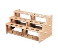 Générique Paint Tube Organizer, 3-Layer Wood Brushes Holder Stand,13.4x7.3x6.7inches Compact Desktop Storage Rack Holds up to 18 Paint Bottles or Tubes, Ideal for Artists, Studios, and Art Lovers