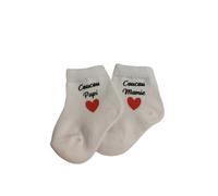 Générique Paire de chaussettes annonce grossesse Coucou Papi Coucou Mamie - Cadeau annonce grossesse futur papi et mamie - Surprise papi et mamie - Rouge
