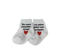 Générique Paire de chaussettes annonce grossesse- Une mamie formidable devient une arrière grand-mère incroyable- Cadeau annonce grossesse arrière grand-mère- rouge