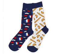 Générique Paire de chaussettes dépareillées fun et amusantes (Baguette/Béret)