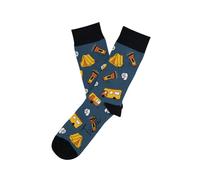 Générique Paire de chaussettes fantaisie Camping life (36-40, Bleu/Orange)