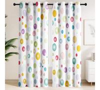 Générique Paire de Rideaux Motif à Pois, Texture | Rideaux à Oeillets avec Isolation Thermique et Phonique - Style Palette de Pastels Doux, Chic scandinave Moderne pour Chambre de bébé