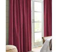 Générique Paire de Rideaux uni occultant prêt a Poser 2x140x240 Opaque 8 Anneaux Polyester Existe en Plusieurs Couleurs (Bordeaux)