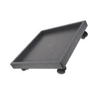 Générique Palette de Jardinière Carrée 1 Pièce avec Roues 360° en Plastique | Bord Relevé, Base Renforcée, Drainage et Rétention des Éclaboussures, pour Bacs Extérieurs et Fûts