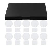 Générique Palette de Maquillage Magnétique Noire avec Miroir Intégré Plateau Vide pour Fards à Paupières avec Godets Kit 10 Carrés et 10 Ronds Support Cosmétique Personnalisable pour