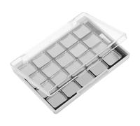 Générique Palette de Maquillage Magnétique Vide 20 Compartiments en Métal Amovibles avec Pinceau Inclus et Couvercle Transparent Plateau de Rangement Compact pour Fards à Paupières pour