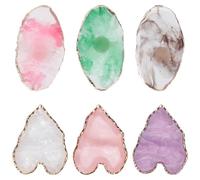 Générique Palette de Nail Art Résine Or 6 Pièces Design Unique pour Mélange Rapide et Affichage des Œuvres de Manucure Professionnelle
