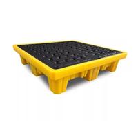 Générique Palette de rétention des déversements de fûts Robuste et écologique, Plateforme modulaire étanche en Plastique pour Le Stockage Industriel, 130 x 68 x 15 cm, Solution Ultime de contrôle des