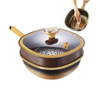Générique Pan à frire - Pot antiadhésif en en en titane | Pots de poêle avec couvercle | Accessoires de cuisine pour cuisson à la maison Oeufs Pancake Baking Electric Induction Tratop Camping