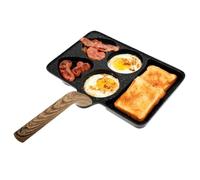 Générique Pan For Eggs - 5-Grid Detachable Multifunction Kitchen Utensils | Metal Frying Pans Nonstick Cooking Tools | For Home Restaurant Camping Bacon Chicken Fish Hamburger