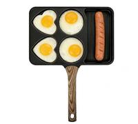 Générique Pan For Eggs - 5 Grid Nonstick Frying Pan | Detachable Stone Breakfast Cooking Pans Multi Hole Egg Hamburger Bacon Maker Durable Kitchen Fish Burger