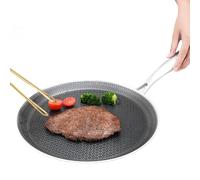 Générique Pancake Pan - Non Stick Honeycomb Coating Griddle Pan, Stainless Steel Grill for Eggs, Pancakes, BBQ, Kitchen Cooking, Outdoor Stove, and Camping Cookware, Kitchen Equipment