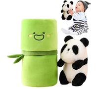 Générique Panda Bamboos en Peluche, Panda à l'intérieur de la Peluche de bambous,Gamin Jouet Mignon Dessin Anime Super Doux en - Confortable Compage de Couchage Animal en pour Les Filles au lit