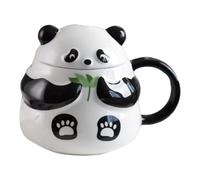 Générique Panda-Becher - Panda-Tasse | Niedlicher Trinkbecher Mit Deckel, Pandas-Tassen Kaffee Für Kaffee, Origineller Milchbecher Mit Tiermotiv, Cartoon-Wasserbecher Für Tee Und Milch