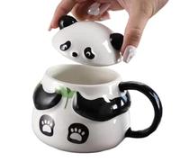 Générique Panda Ceramic Coffee Mug - Cute 3D Design High-Value Water Bottle | 14oz Large Capacity Milk & Tea Cup For Girls And Children | Kawaii Animal Office Mug & Home Kitchen Decoration