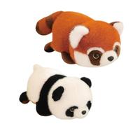 Générique Panda en Peluche Réversible, Retournez Le Panda Géant et Transformez-Vous en Pandas Roux Brun, Jouet d'animaux en Peluches Pan-da pour