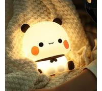 Générique Panda Night Light Decor, Cute Panda Night Light, LED Panda Squishy, Mignon Animal Silicone Pursery Lampe Touch Night Lamp, 3 modes Dimmable Baby Bedroom Night Light