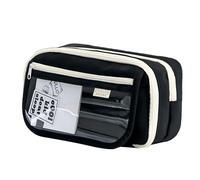 Générique Panda Pencil Case, Large Capacity Stationery Pen Storage Pouch, 8.66x5.12 inches Portable Zipper Pencil Organizer Box with Compartments for Pencils, Pens, and Erasers