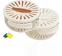 Générique Panier 2 en 1 pour Égoutter Et Conserver, Simplifie Le Lavage Et Le Rangement, Bol À Fruits avec Passoire, Ensemble De Récipients pour Laver Et Égoutter Les Fruits (Blanc, Kaki-S)