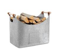 Générique Panier à Bois, Panier Bûche avec Compartiment pour Hache - Pliable et Robustepour Bois de Chauffage - Rangement Bûches Intérieur