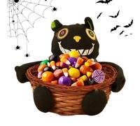 Générique Panier à Bonbons Halloween décoratif Lavable Halloween Festif | Seau à bonbons cadeaux de fête gourmandises Pour fruits cookies sucettes chocolats snacks fête à la