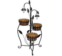 Générique Panier à Fleurs Suspendu en Fibre de Coco avec LED Solaire,Maison & Jardin, Pelouses & Jardins, Jardinage, Pots & Cache-Pots, Brun (Poids 4.11KG)