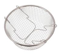Générique Panier à Frire en Acier Inoxydable Poignée Ergonomique Anti-brûlure, Passoire à Friture Argentée pour Petits Poissons et Aliments Frits Cuisine