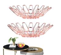 Générique Panier à Fruits pour Plan de Travail | Egouttoir Rétractable Organisateur,2 Pièces Panier de Rangement Métal pour Fruits - Pour Réfrigérateur Table Salon Bureau Bar Snacks Chocolat