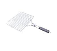 Générique Panier à Griller Pliable et Portable en Acier Inoxydable avec poignée for la Cuisson du Poisson, des légumes crevettes. Accessoires de(Round 1pc)