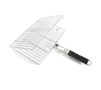 Générique Panier à Griller Pliable et Portable en Acier Inoxydable avec poignée for la Cuisson du Poisson, des légumes crevettes. Accessoires de