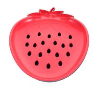 Générique Panier à Légumes Double Couche en Plastique Bleu et Rouge Passoire Intégrée pour Égoutter les Fruits et Baies, pour Table à Manger à Domicile Réutilisable