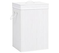 Générique Panier à Linge avec Une Seule Section Bambou Blanc,Maison & Jardin, Produits ménagers, Produits de blanchisserie, Paniers à Linge, Blanc (Poids 1.65KG)
