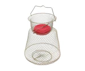 Générique Panier à Poissons Flottant en Acier Galvanisé, Grande Capacité, Portable, Facile à Utiliser, Adapté à La Pêche Sportive et de Loisirs, Inférieur Dia 30cm