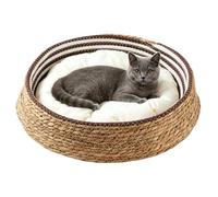 Générique Panier Chat Tissé Doux, Confortable et pour Toutes Les Saisons | Nid Rond pour Chat Convient aux petites grandes races repos salon chambre balcon