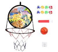 Générique Panier De Basket 2 en 1,Fléchettes Enfant avec Panier de Basket - Jeux de Panneau Sécurisé pour Équipement Sportif Intérieur et Cadeaux Anniversaire Garçons Filles