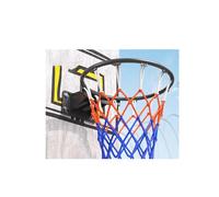 Générique Panier de Basket Mural avec Bord en Acier - Suspension intérieure et extérieure, Absorption des Chocs, Fixations à Double Ressort, Filet Inclus, Installation Facile(Black)