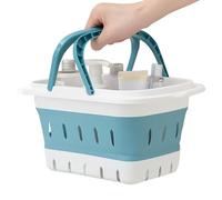 Générique Panier De Douche | Panier De Douche Pliable Avec Poignée,Bac de Rangement Portable pour et Adultes | Salle de Bain Appartement Dortoir Universitaire Camping Gym Maison Camping-Car