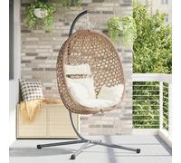 Générique Panier de Fauteuil Suspendu avec Support, Couleur café en polyrotin,Maison & Jardin,Pelouses & Jardins,Vie en extérieur,Balancelles de Jardin,Crème,23.2 KG,42003848