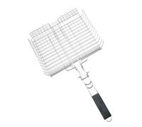 Générique Panier de Grillage Panier à Griller Filet Pliable à Deux Couches Outil de Cuisson Manche Amovible Conception Légère Convient pour Cuisine