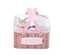 Générique Panier De Pâques,avec Couvercle Et Poignée en Métal pour Stockage De Bonbons - Boîte De Pâques,pour Garnitures De Chaussettes De Noël, Fêtes De Vacances, Chocolats, Friandises Et