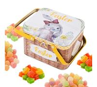 Générique Panier De Pâques,Boîte À Bonbons Métallique avec Couvercle Et Poignée | Boîte De Pâques,pour Garnitures De Chaussettes De Noël, Fêtes De Vacances, Chocolats, Friandises Et