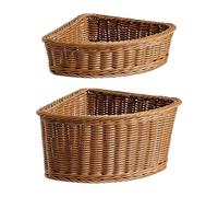 Générique Panier De Rangement D'angle - Organisateur De Panier De Coin - Corbeille Triangulaire de Table | Pour Cuisine Salle De Bain Chambre Bureau Douche Armoire Comptoir Nourrisson Garde-Manger