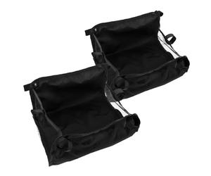 Générique Panier de Rangement inférieur de Poussette Multifonction en 2 Parties - Grand Panier inférieur - Rangement Universel pour poussettes Tendance Noir en Tissu Oxford, 2pcs,