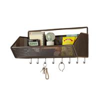 Générique Panier de Rangement Mural en métal pour Cuisine - Étagère Murale sans perçage - Panier de Rangement pour Cuisine et Salle de Bain - Convient pour Fruits, légumes, shampoing et Petits Objets