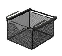 Générique Panier de Rangement Tiroir Coulissant Organisateur Suspendu Support sous Étagère Corbeille Amovible En Acier Robuste pour Un Gain de Place Adapté Pou, M