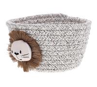 Générique Panier de Rangement Tressé Petit Modèle en Coton, Panier Décoratif pour Salle de Bain et Bureau, Design Lionceau Marron Clair, Boîte pour Jouets et Accessoires